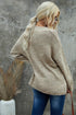 V Neck Drop Shoulder Knitted Sweater